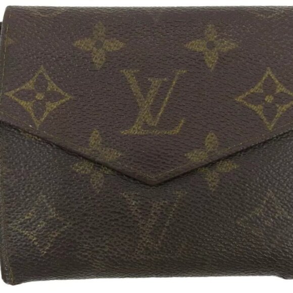 Louis Vuitton W Hook Wallet Monogram Beige Monogram Canvas Authentic Used - Picture 6 of 16